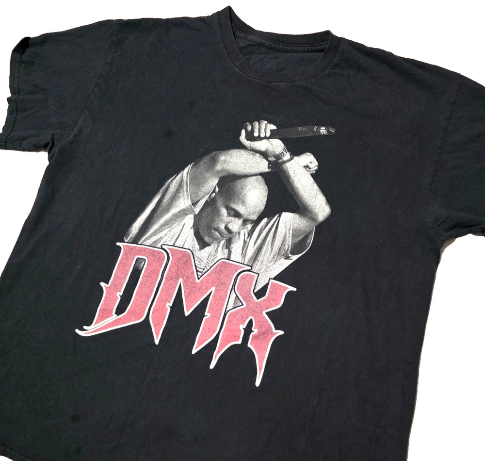 DMX Rap Tee Shirt XL Black Graphic Hip Hop Memorial Concert Y2K Style